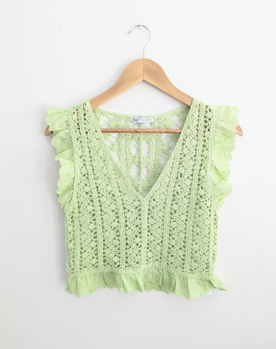 Zara lime green - lime, crochet