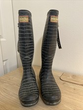 Hunter And jimmy Choo Rubber Boots- Gray Women’s Size 5- Special Edition