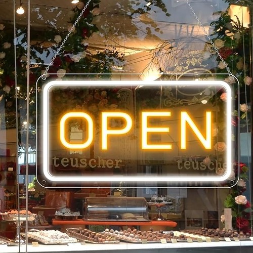 Led neon open sign - 9",