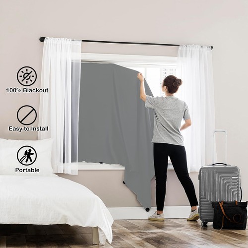 Portable blackout curtain with - blackout,