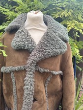 Genuine Sheepskin Shearling Men's Coat / Overcoat UK Large