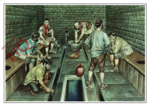 Picture postcard latrines at - picture,