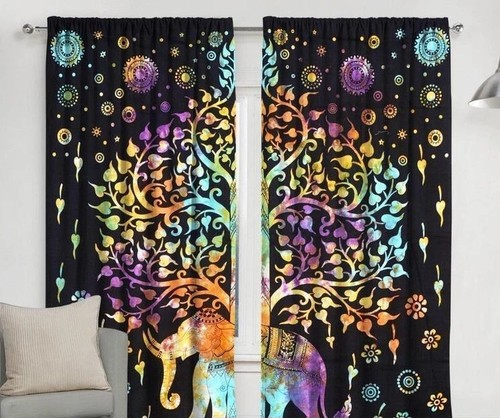 Indian mandala curtains cotton - curtains,