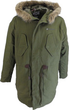 Lambretta Mens Khaki Green Vintage Parka