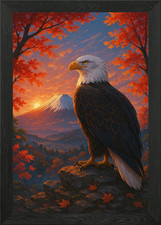 Bald Eagle Autumn Mountain