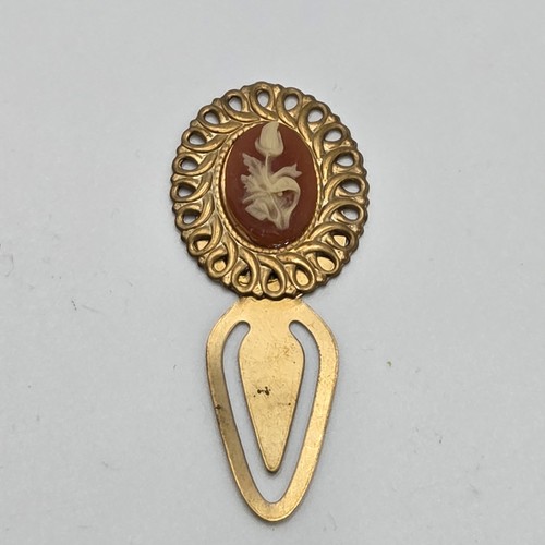 Vintage brass gold tone rose - vintage,