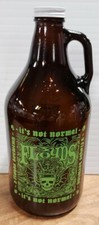 NEW NOS 3 Floyds Brewing -Empty 64 oz. Growler-Bottle “Green Skull Logo” w/Cap