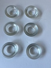 6 Ikea Thick Round Clear Glass Tealight Holders