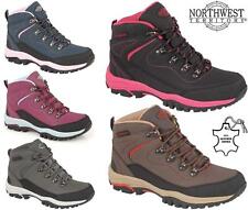 Ladies Womens Leather Walking