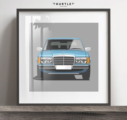 Mercedes w123 240d artwork - mercedes,