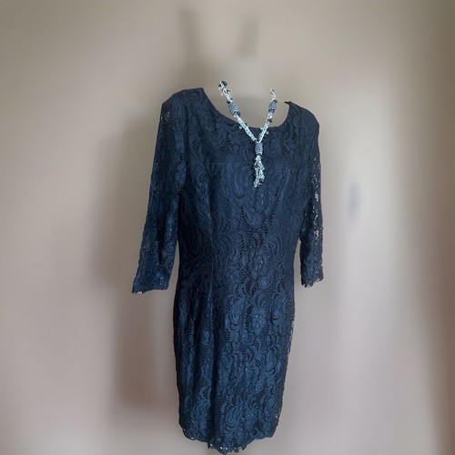 Peacocks lace black dress size - peacocks,