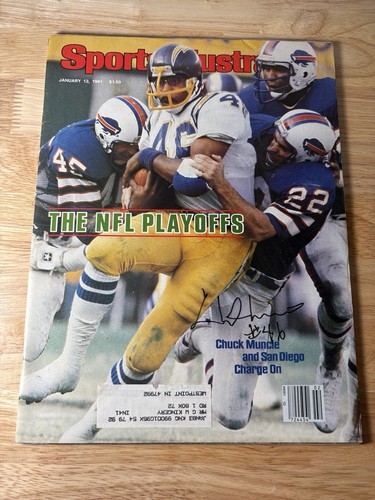 Chuck muncie autographed 1981 - muncie,