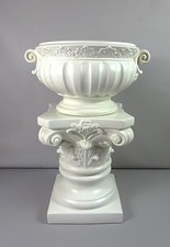 Antique Style Jardinière and Matching Stand Glazed Pottery made in Italy