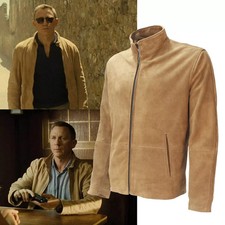Suede Leather Jacket New Men's James Bond Daniel Craig Spectre Morocco Blouson 