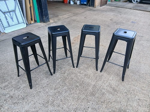 Tolix bar stools - stools, (black)
