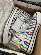 Rainbow Zebra Print Converse