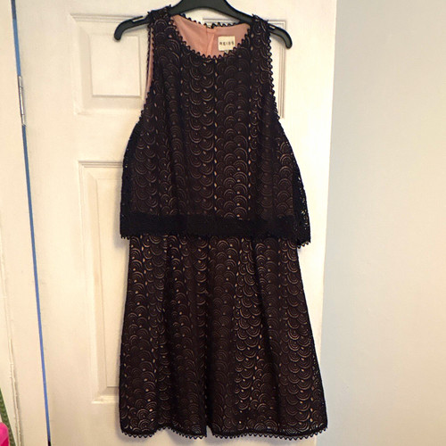 Reiss black lace - lace, a-line
