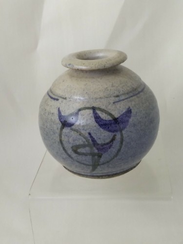 Studio pottery blue decorated - studio,