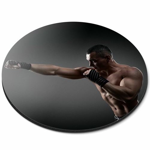 Round mouse mat boxer - mouse, boxing