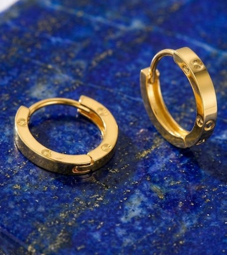 Solid 18ct gold huggie - solid,