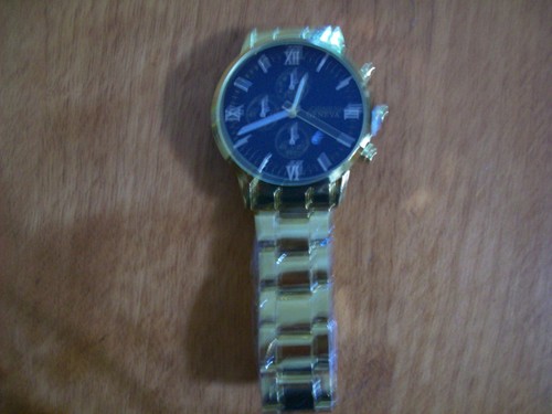 Men gold tone - geneva, wrist
