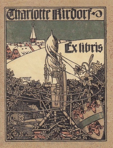 Exlibris bookplate klischee - bookplate,