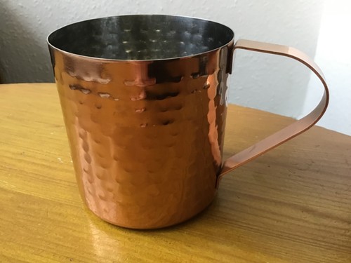 Copper hammered mug - copper, oz