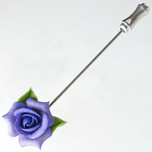 Lilac blue moon - blue, lapel