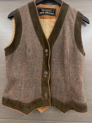 Ladies green tweed and suede - green,