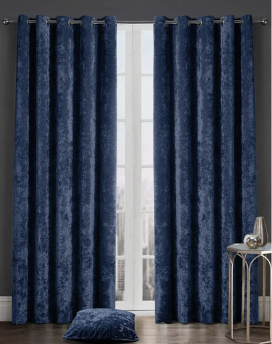 Velvet crushed curtains pair - crushed,