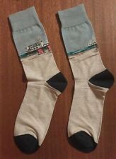 Novelty Brighton Pier Socks Seaside Beach Sea Holiday Town Striped Deck Chair