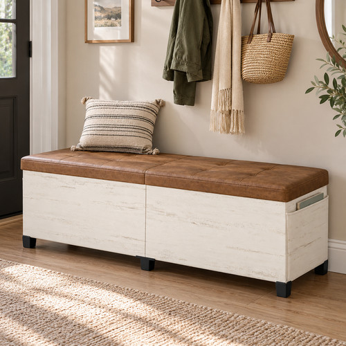 Storage ottoman bench - storage,