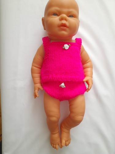 Hand knitted dolls underwear - hand,
