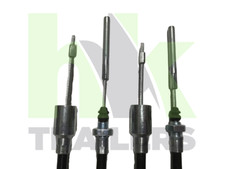 2 x 1630mm Knott Trailer Brake Cable, Suitable for Ifor, Detachable, 22mm cup