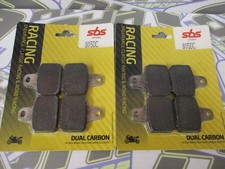 SBS Dual Carbon Racing Track Front Brake Pads for Accossato AGPZ03 Race Calipers