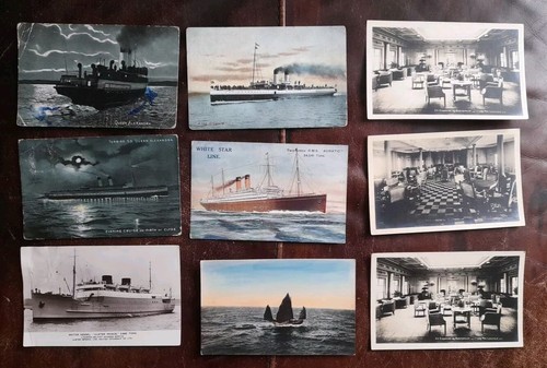 Lot ship boat postcards - of, 9