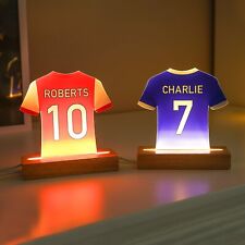 Personalised LED Football Shirt Lamp, Football Night Light Gift, Gift from Daddy