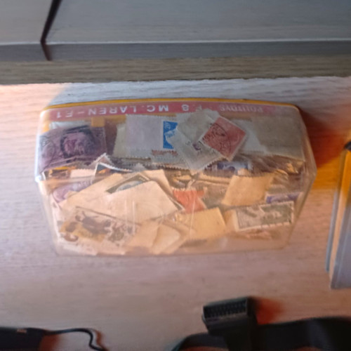 Used mixed postage stamps - postage,