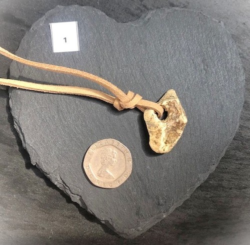 Natural hag stone pendant - hag,