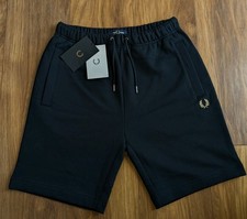 Mens Fred Perry Sweat Shorts Navy Size UK Medium 