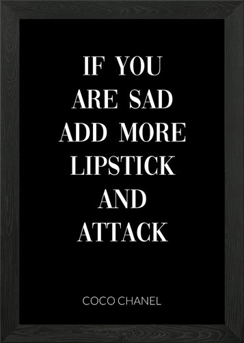 Coco chanel quote lipstick - coco,