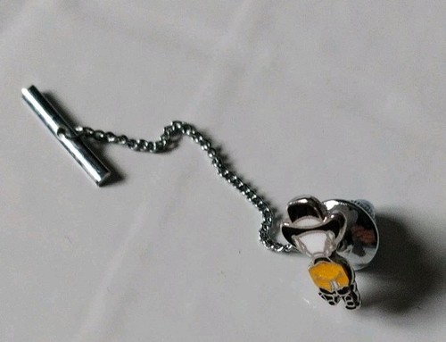 Silver colour tie pin - silver, tag