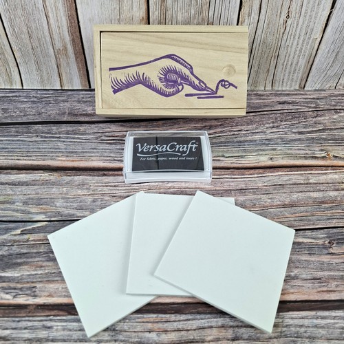 Fabric lino block printing - block,