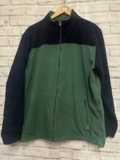 Mens JAMES PRINGLE Green and Navy Zip-Up Fleece UK XL- CG C30