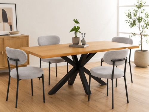 Grey velvet dining chairs - 4,