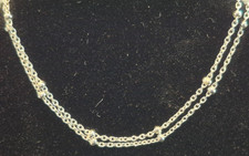 Dower & Hall sterling silver Double Row Dotty Chain Bracelet new in pouch