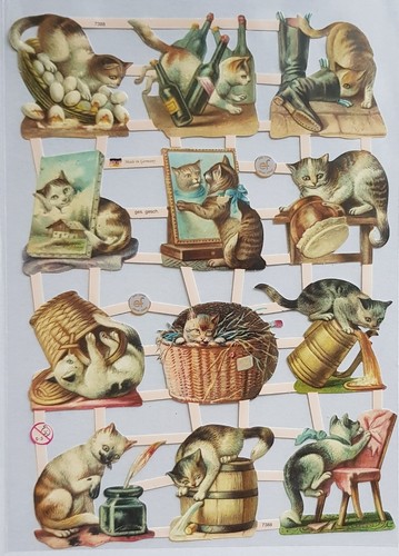 Kitty cat paper scraps - kitty,