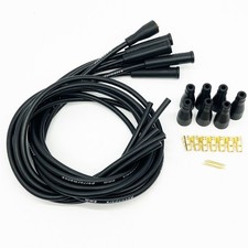 AccuSpark 8mm High Performance Silicone HT Leads in Black for 6 Cylinder Cars