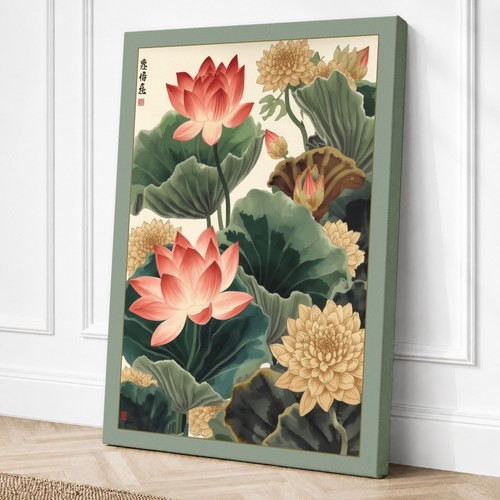 Lotus bloom silence japandi - in,