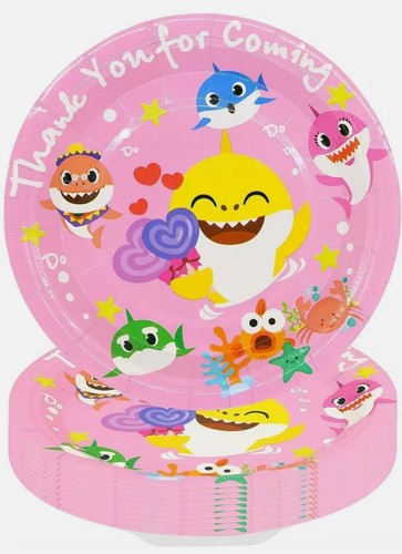 Pink baby shark party - shark,